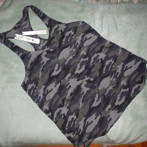 AQUA GREY CAMO RACEBACK TOP